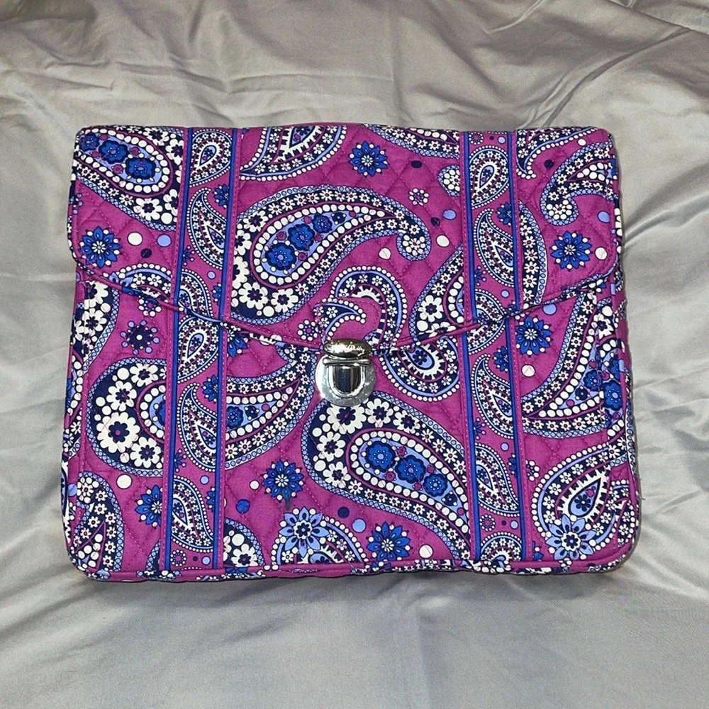 NWT Vera Bradley Brief Case Pink, Blue, and White